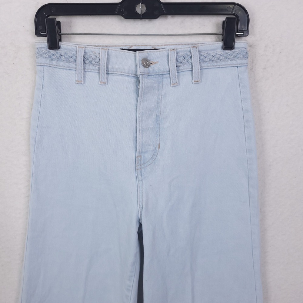 Veronica Beard Jeans Womens 27 Light Wash Grant Wide Leg High Rise Made USA - Picture 12 of 14